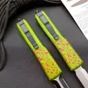 Micro Tech 232-11Z Zombie Auto Knife 3.543 "ダブルエッジブレード、アルミニウムハンドル、キャンプ屋外戦術自己防衛ツールEDCポケットナイフ