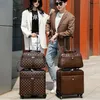 Suitcases 2022 High Quality 16 Inch Retro Women Luggage Travel Bag With Handbag Rolling Suitcase Set On Wheels294P