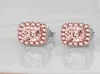 Unisex Men Women Earrings 18k White Gold Silver Plated Bling CZ Earrings Studs Nice Jewelry Gift1448246