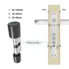 Fechaduras de porta preto tuya inteligente cilindro bloqueio eletrônico bluetooth app remoto biométrico impressão digital antiroubo segurança casa 231202