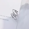 Pierścienie klastrowe proste bambusowe staw dla kobiet klasyczny 925 srebrny pierścionek minimalistyczna mody biżuterii kobiece akcesoria metalowe