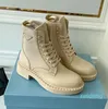 Designer Boots Rois Monolith Boots Calfskin Martin Shoe Ladies Platform Boot Detachable Nylon Pouch Combat Boot