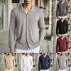 Men's Dress Shirts Fashionable Button Up Shirt Lightweight Long Sleeve Top For Work And Outdoor Activities Easy To Care