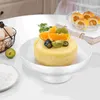 Ensembles de vaisselle Plateau de fruits Plateau de rangement de dessert Servant un panier de base élevé Blanc Cupcake Bol en plastique Support décoratif PP Décorations