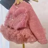 Clothing Sets Princess Girls Clothes Kids Baby Girl Sequins Cardigan Sweater and Tutu Dress Suit for Children Sweet Outfits 2 7Y 231202