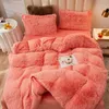 Bedding sets Luxury 1pcs Super Shaggy Soft Coral Fleece Warm Cozy Quilt Cover Mink Velvet Duvet Cover Quilt Cover Set Bedspread Blanket 231202