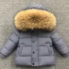 Donsjas Winter Super Warm Meisjes Jongens Jas Dikke Hoge Kwaliteit Donsveren Jas Voor Jongen Kinderen Grote Echt Bont Capuchon Koude Winter Bovenkleding 231202