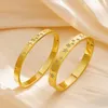 Bangle Waterproof Zirconia Bangles 18k Gold Plated Stainless Steel Open Bracelets Women Silver Color Luxury Jewelry Gifts