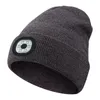 Beanie Skull Caps Mantenha sua cabeça quente e bem iluminada durante corridas noturnas passeios de bicicleta LED lanterna farol 231202