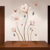 Wall Stickers Colorful Flower Butterfly 3D Self Adhesive Wallpaper Decal Waterproof Bedroom Background Living Room Decoration 231202