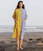 Women's Swimwear Tunic Printed Beach Cover Up Button Bikini Dresses Pareos De Playa Mujer Swim Vestidos Sarong