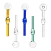 Color Glass Oil Burners Smoking Pipes with Skull Filter Chamber Straight Hand Pipe Spoon Burner 30mm Diameter Bowls Smoke Accessories