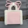 Zimowa pluszowa torba nowa designerka urocza Teddy Hold Tote Bag słynna mini luksusowa torebka damska pluszowa torba crossbody miejska torebka na ramię