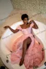 Feestjurken Roze Avond Voor Vrouwen Zijsplit Tule Bruidsgewaad Prom Jassen Celebrity Jurk Lange Vestido De Novia