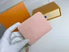 2023 Cartera con cremallera de alta calidad Monedero de lujo Monedero Carteras de diseñador Victorine Damas Monedas de cuero genuino Monederos Titular de la tarjeta Caja de tarjeta de moda