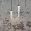 Lampes suspendues Nordic Simple Acrylique Lumières Designer Creative Chambre Lampe Suspendue Restaurant Salle À Manger Luminaires LED Décor À La Maison