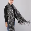 Lenços inverno quente 200x70cm xales outono feminino grosso envoltório bandana leopardo impressão cachecol moda cashmere franja