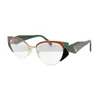 Glasses de sol de designers femininos prescrição óptica Prescrição completa de moldura fina pernas de espelho lendo óculos de moda elegante com caixa com caixa