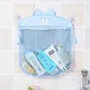 Sacs de rangement Fournitures de cuisine de salle de bain Sac suspendu de dessin animé Panier Jouet de bain pour enfants Maille pliante