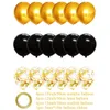 Autres fournitures de fête d'événement 18pcs mixte or noir confettis ballons en latex enfants adulte homme femme anniversaire décoration année graduation décor 231202