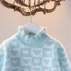 Uppsättningar Girl Sweater 2023 Autumn and Winter Model Imitation Mink Velvet Plus Small Girls 'Foreign drakar 231202