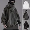 Erkek Hoodies Sonbahar Kış Yüksek Yaka Yatan Kaplumbağa Hoodie Gevşek Giysiler Harajuku Kazak Hiphop Sokak Giyim Polar Hooded Sweatshirt