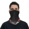 Halsdukar röd skalle graffiti konst mönster bandana nacke gaiter motocross wrap scarf balaclava ridning unisex vuxen vindtät