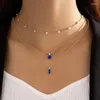 Anhänger Halskette Modetrend einzigartiges Design Elegant exquisite Perle Zirkon vielschichtige Halskette für Frauen Schmuck Hochzeitsfeier Premium Premium