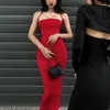 الفساتين غير الرسمية متعددة الاستخدامات الفرنسية Maxi Dress Dress الرقبة أظهر مظهرك في أي مناسبة 066C