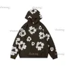 Men's Hoodies Winter Readymade Foam Flower Co Branded Denim Tears Women Puff Printed Distressed Pullover Cap Embroidery White Kapok Tidal 834