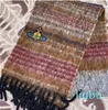 Empress Dowager New Autumn and Winter Merald Wool Scarf Tri-color Contrast Striped Warm