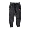 Męskie dżinsy Street Masher Men Men Retro Black Grey Stretch Stretch Casual Denim Cargo Pants Hombre Hip Hop Joggers Loose Spoders 231202