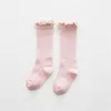 Kids Socks Lawadka 10PairsLot Striped Kid Princess Girls Children's Knee High with Lace Baby Leg Warmers Cotton Sock 231202