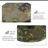 Berets Camouflage Round Bucket Hat large bord pêcheur pêcheur de randonnée Boonie Sun Cap