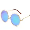 Sunglasses Frames Round Oversized Women Brand Designer Big Circle Gradient Mirror Sun Glasses Female Metal Frame Cool Eyewear 231202