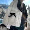 Womens Fur Faux Fashion Winter Imitation Rabbit Jackets Female Thicken Warm Short Overcoats Ladies Bow Coats A492 231202