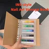 Nail Practice Display Wearable Nail Art Display Book Ins-Style Manicure Color Exhibition Tools Product Storage Book Diy Nail Art Exempel Color Card 231202