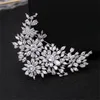 Pins Brooches Vintage Flower Cubic Zirconia Luxury Green Zircon Wedding Floral Bouquet Brooch Dress Jewelry Accessories Gift 231202