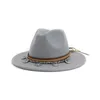 Bérets hommes femmes tendance feutre Jazz Fedora chapeaux formel haut-de-forme Panama casquette été Chapeau Sombrero HF51