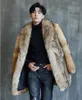 Men's Fur Faux Autumn Winter Highend Direct Sales Medium and Long Wolf Coat Mink Men Jacket Size S5XL 231202