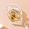 Kitchen Storage Light Luxury Gold Plated Pot Cover Frame Non Punching Shelf Multifunctional Rack