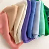 Scarves Solid Color Silk Scarf Thin Large Size Gauze Travel Sun Protection Decorative Shawl Linen Plain