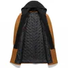 Men's Wool Blends Men Hooded Woolen Cashmere Long Casual Coats Trench Male Winter Business Jackets Size 4XL 231202