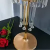 Decorazione per tavolo da evento Portacandele in oro e argento Centrotavola per fiori in metallo per tavolo da matrimonio 057