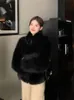 Kadın kürk sahte Koreli kış tilki katlar, sıcak lüks chaquetas moda gevşek yumuşak ceket vintage zarif kısa pele casaco 231202