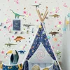 Wall Stickers 1 Set Of Detachable Waterproof Selfadhesive Dinosaurs And Stars Green Luminous Childrens Room Decoration 231202