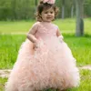 Girl Dresses Flower Sleeveless O-Neck Ankle-Length Exquisite Baby Wedding Princess Birthday Party First Communion Gown