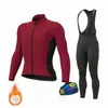 Conjuntos de Corridas 2024 MTB Ternos Inverno Ciclismo Jerseys Calças Longas com 20D Gel Bicicleta Roupas Homens Thermal Fleece Uniforme