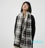 Double-sided printed cashmere scarf Women's autumn and winter warm pony fashion checkered elegant shawl thickening