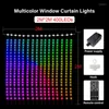 Chaînes 2024 LED RGB Smart Curtain String Light for Window rideaux Décoration Programmable Picture de bricolage Contrôle de l'application Lights Fairy Lights